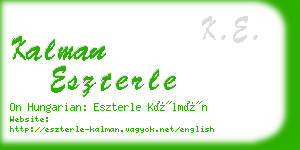 kalman eszterle business card